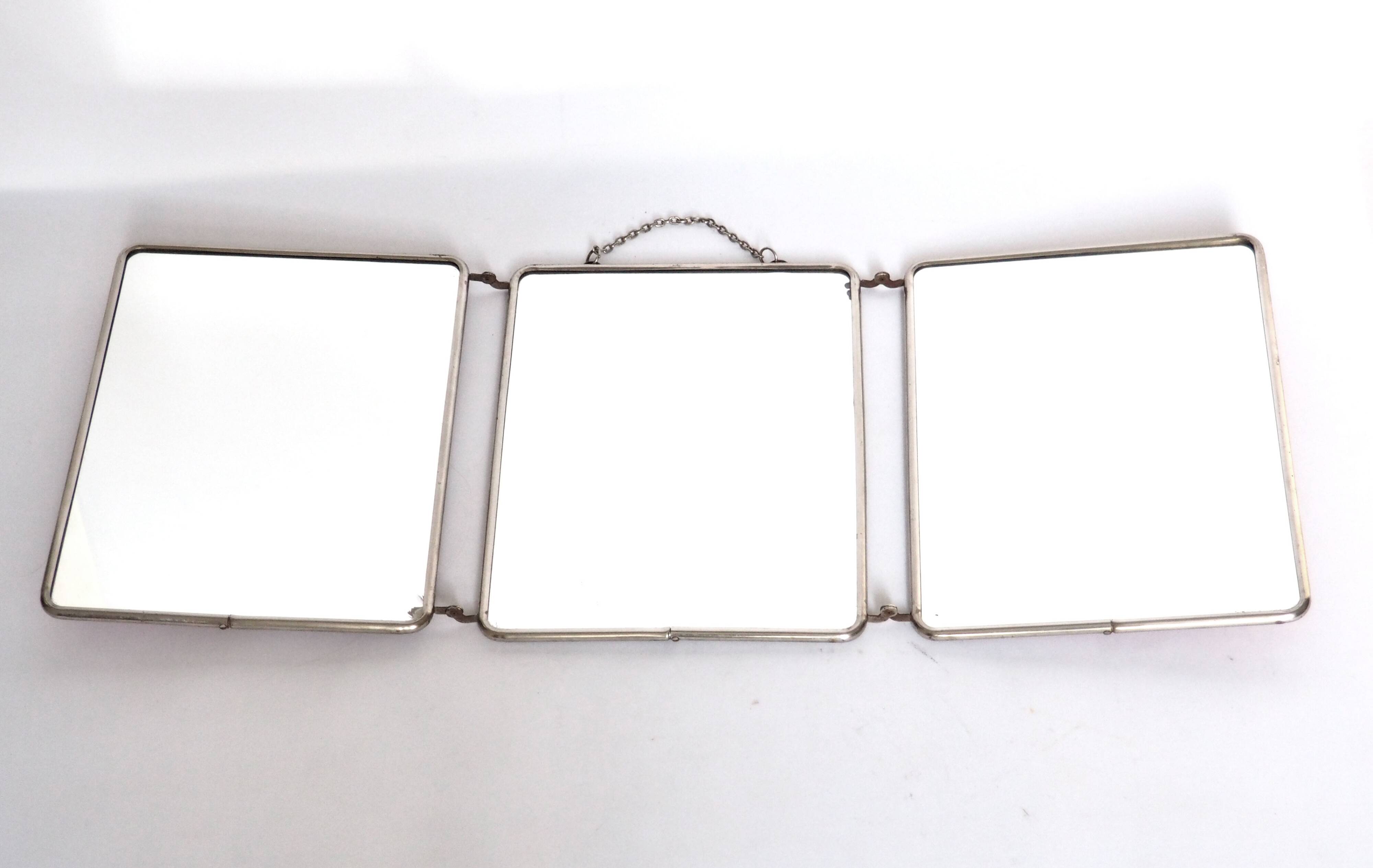 Triptych barber mirror