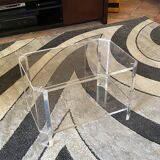 Coffee table David LANGE. 1970. Plexiglass. 60x40.