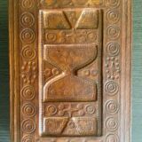 Handmade wooden and leather storage box