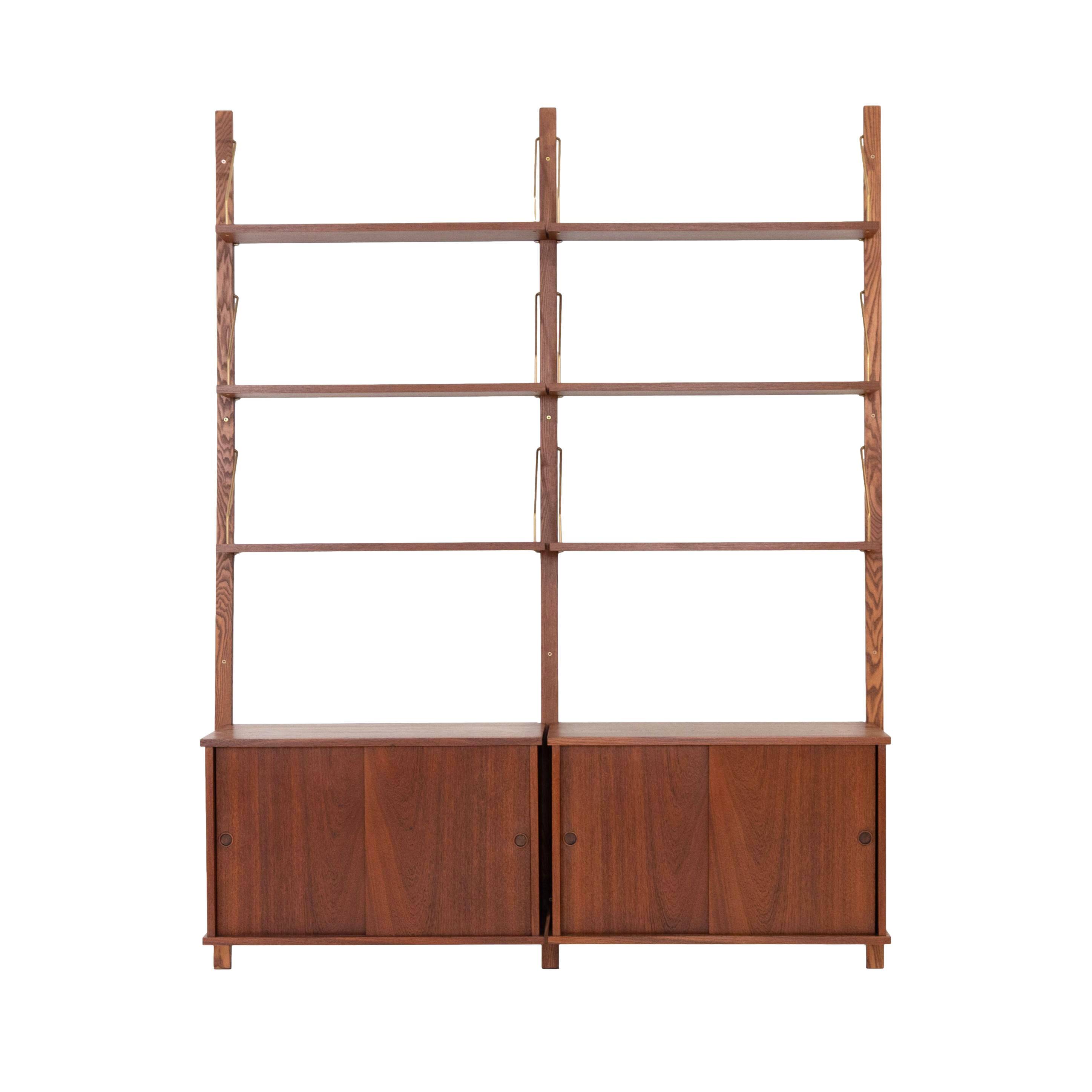 Teak modular shelving unit, Danish design, 1960s, made in Denmark