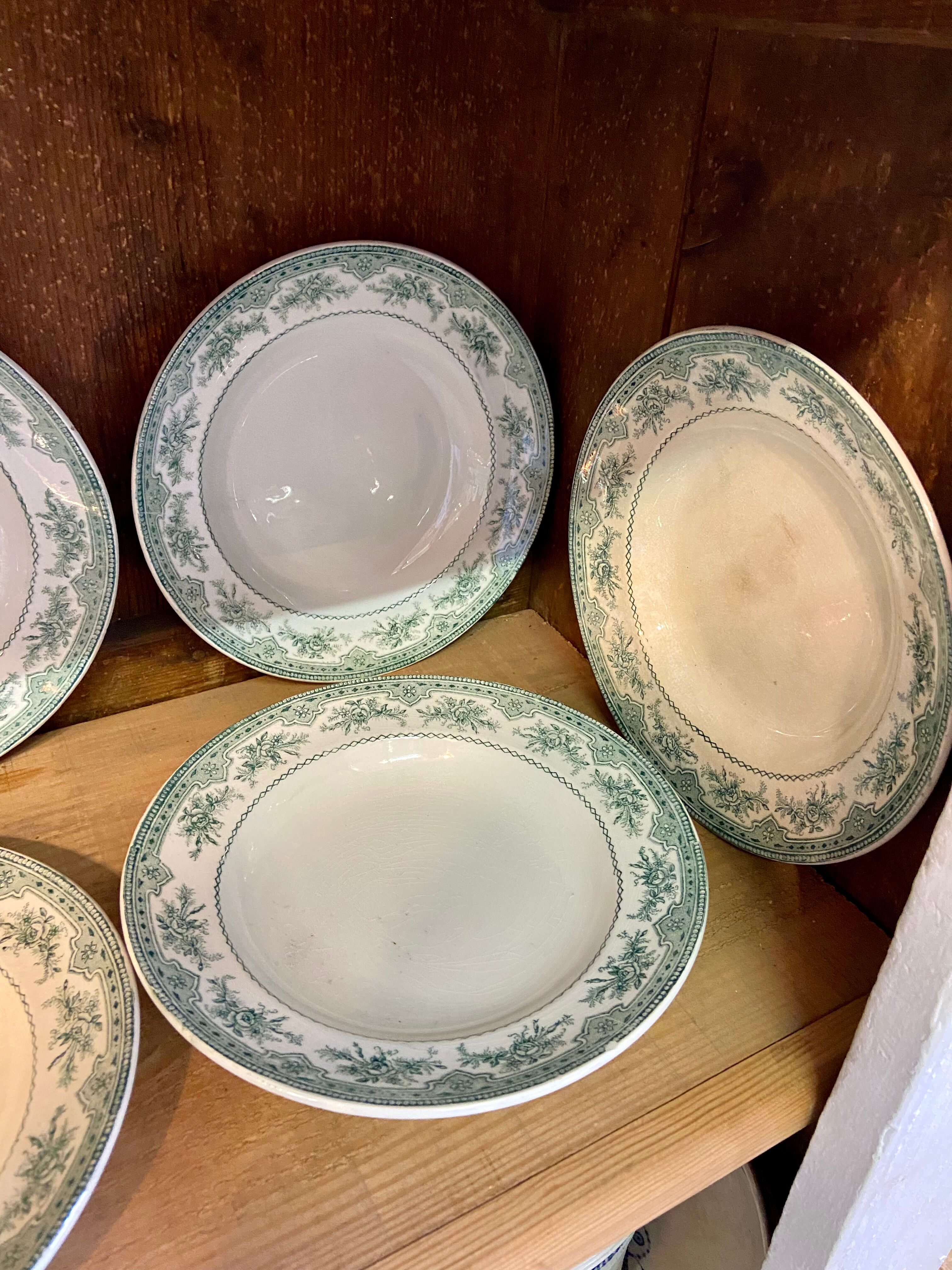 Lot green iron earth plates