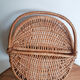 Set of 3 rattan baskets, with lid