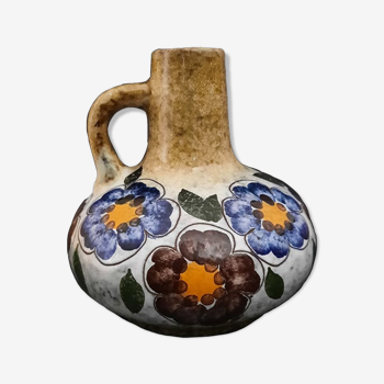 Vase au décor floral vintage numéroté