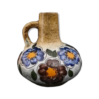 Vase au décor floral vintage numéroté