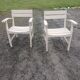 Pair of wooden armchairs