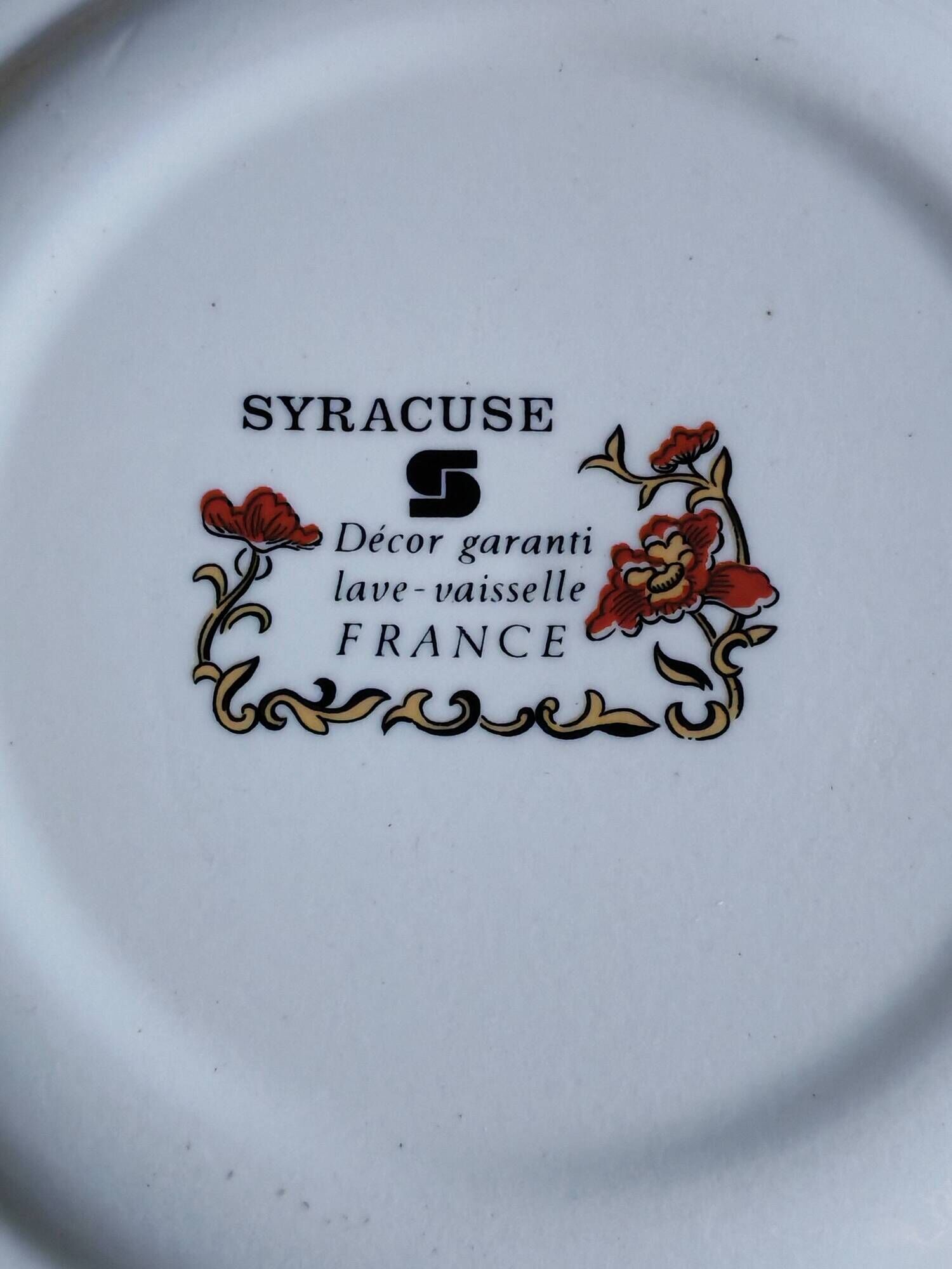 Set of 6 Syracuse Dessert Plates France Vintage | French Tableware