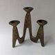 Golden bronze candlestick Scandinavian decoration
