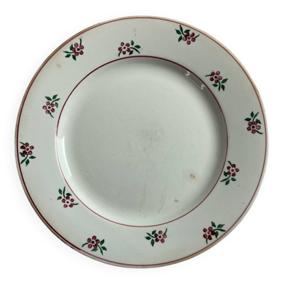 Assiette plate, Digoin, Sarreguemines Solange