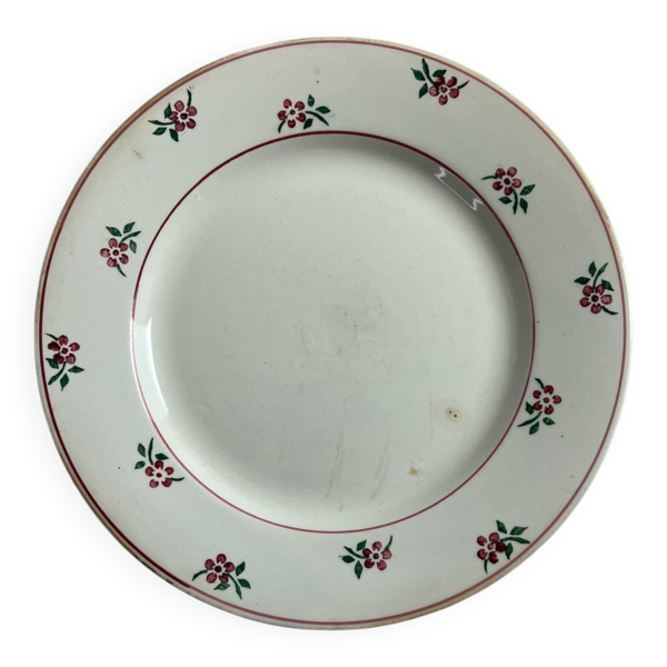 Assiette plate, Digoin, Sarreguemines Solange