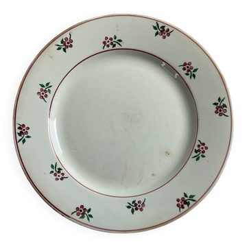 Assiette plate, Digoin, Sarreguemines Solange