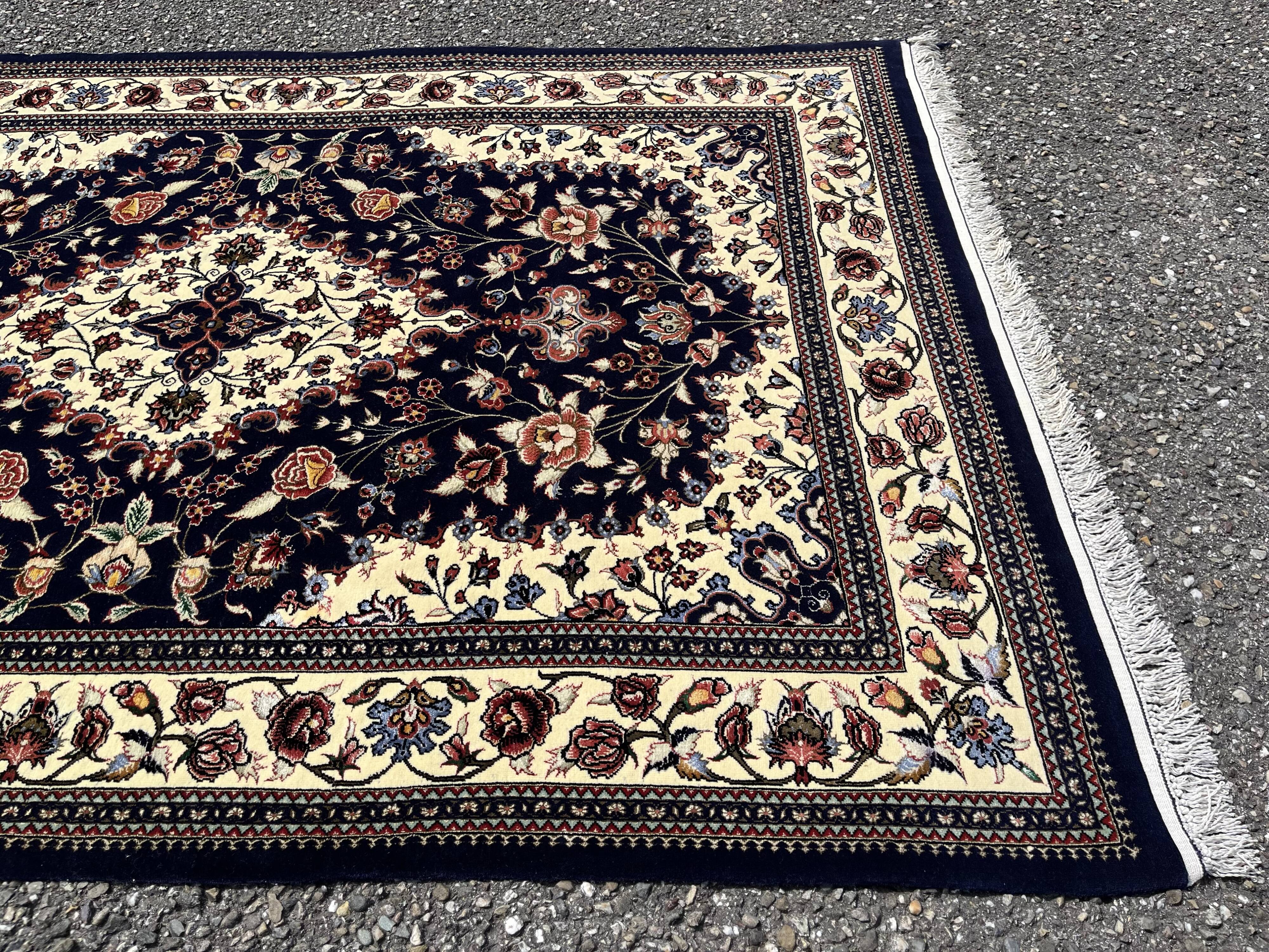 Ghoum Persian Rug "Extra Fine" wool and silk, Signed