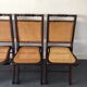 Following 4 folding chairs in mahogany and canned, 60 years.