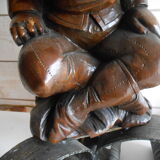 Vintage lamp anthropomorfe carved wood