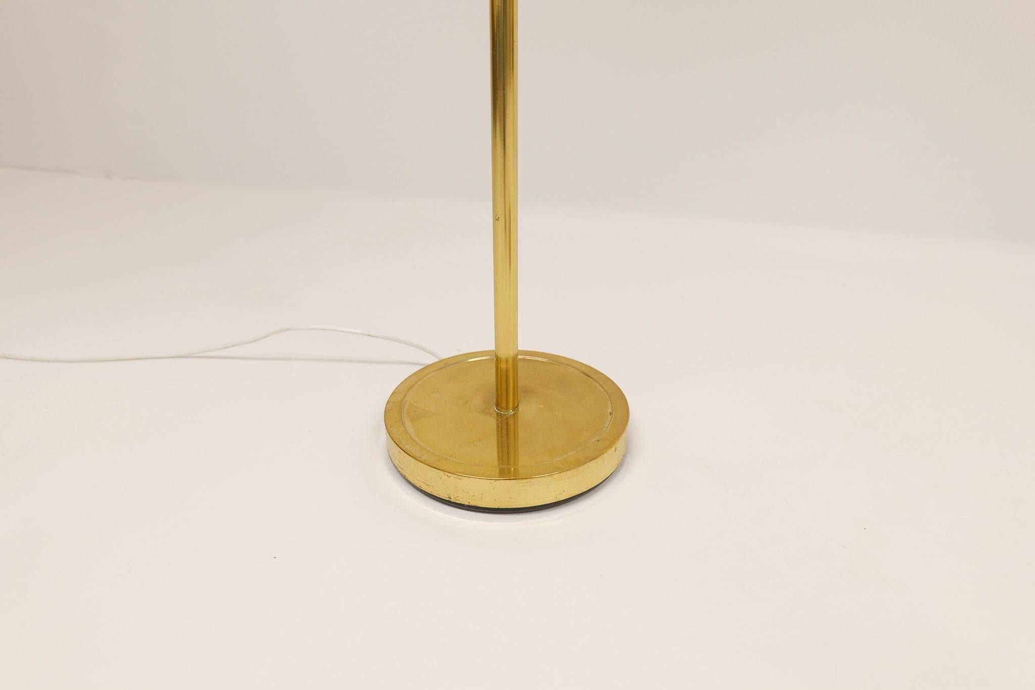 Modern Scandinavian floor lamps in brass "ENCO", Sweden, 1970s