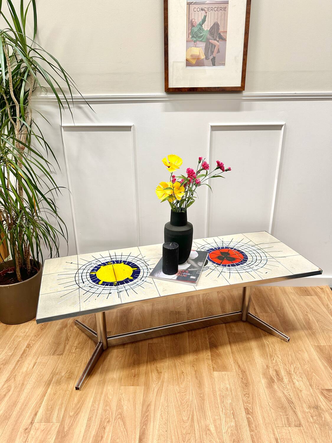 Colorful ceramic coffee table