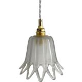 Vintage carved glass lamp