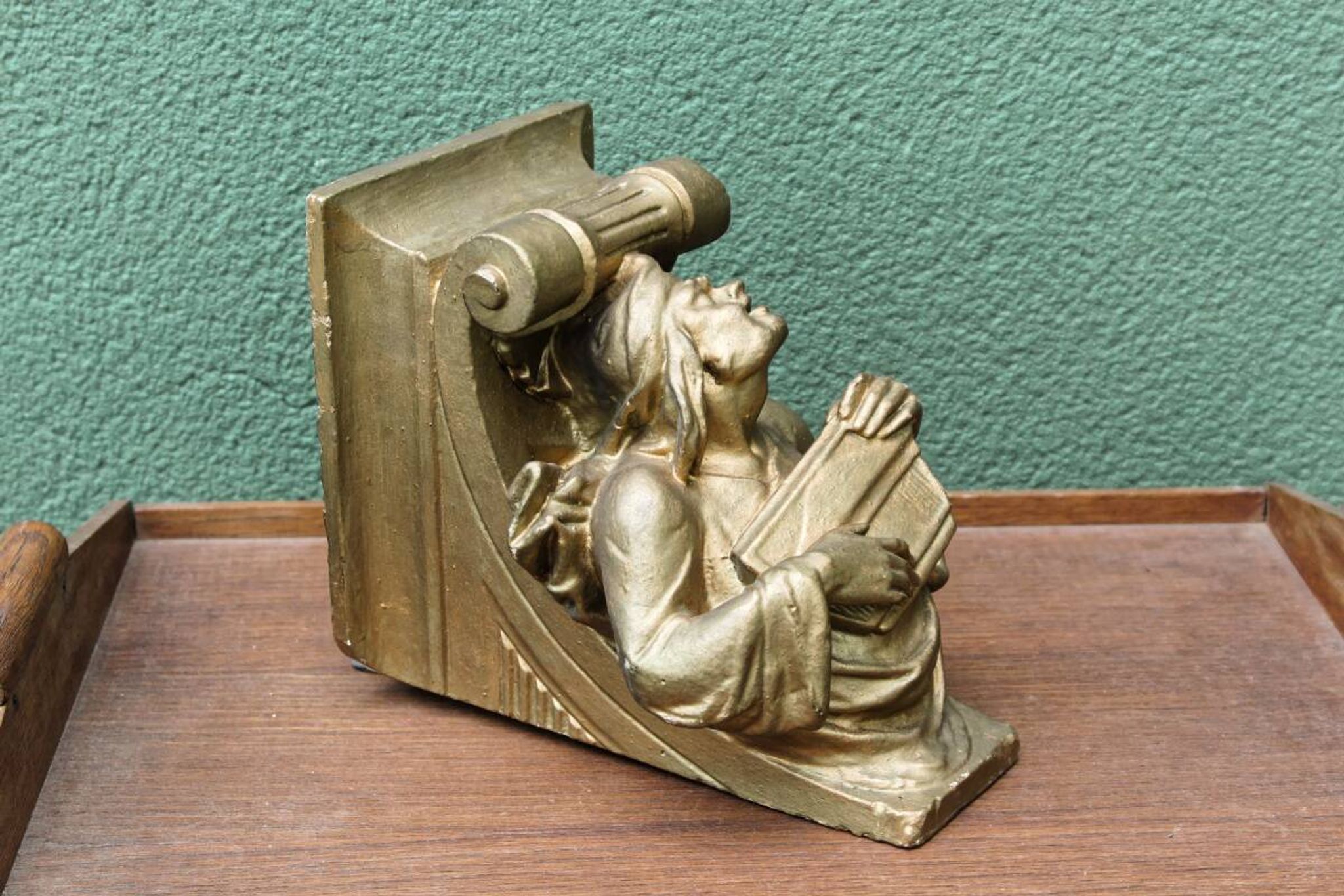 Plaster wall console, grotesque, 19th century