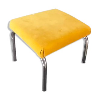 Yellow velvet footrest