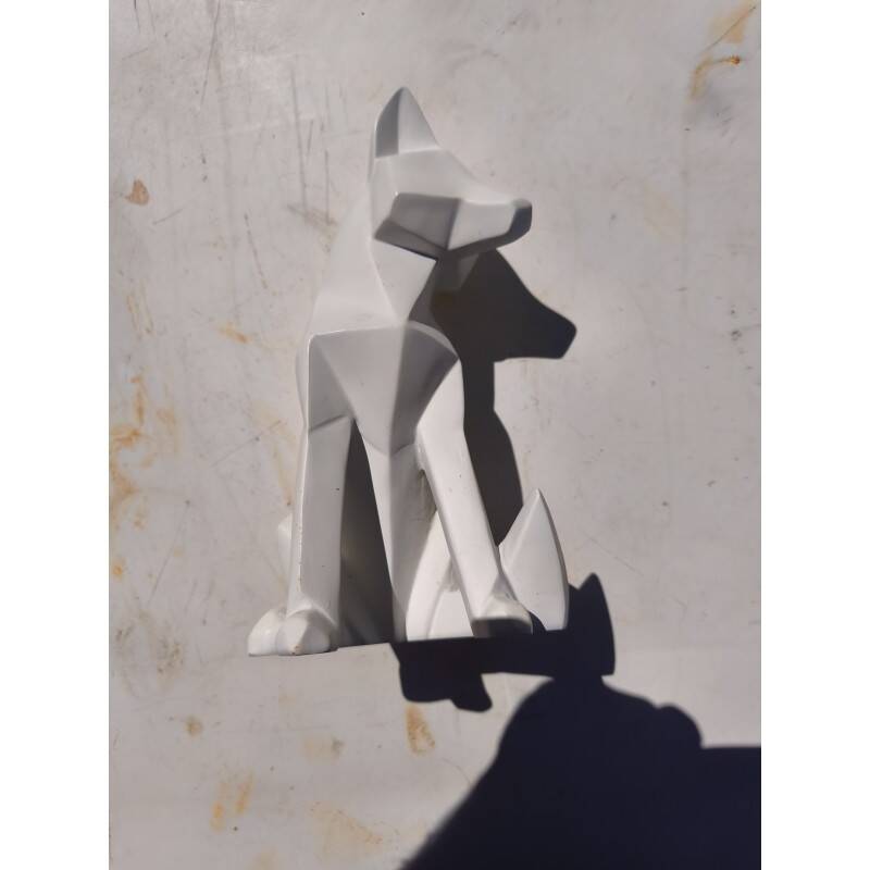 Statue "loup" en résine
