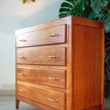 Golden oak chest of drawers, 1960s