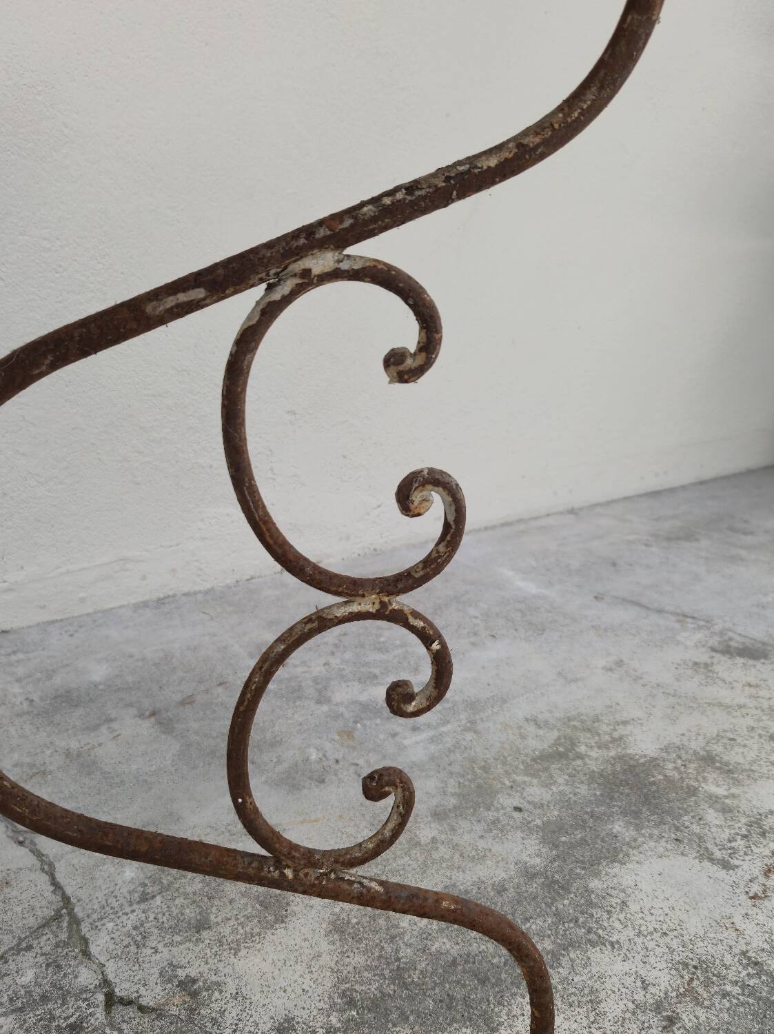 Wrought iron garden table pedestal 1900s