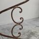 Wrought iron garden table pedestal 1900s