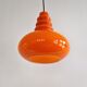 German Orange Glass Pendant Lamp by Peill & Putzler, 1960s