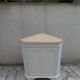 Vintage English furniture in pearl grey, wooden top.