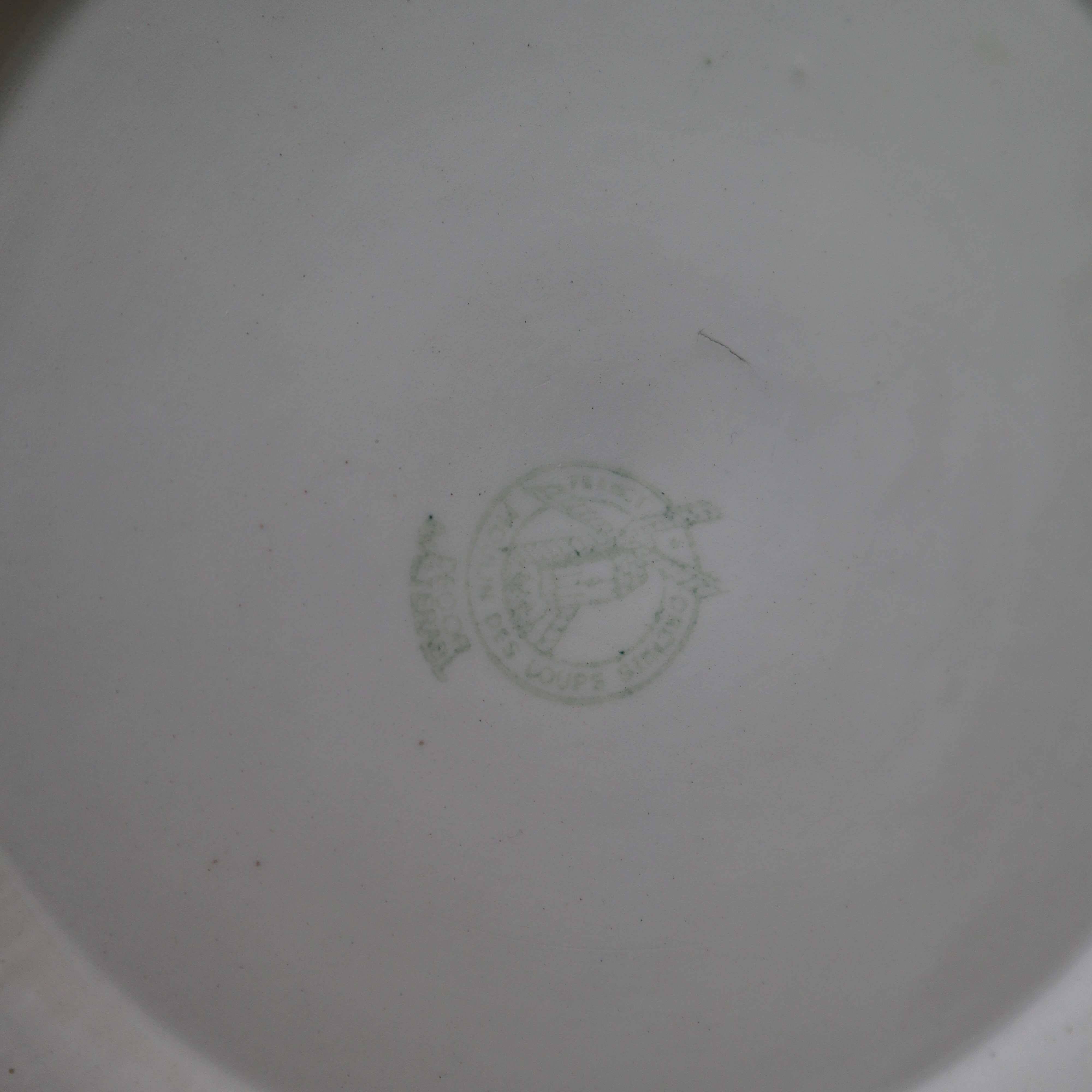 Vintage salad bowl Moulin des Loups 'tablecloth' model