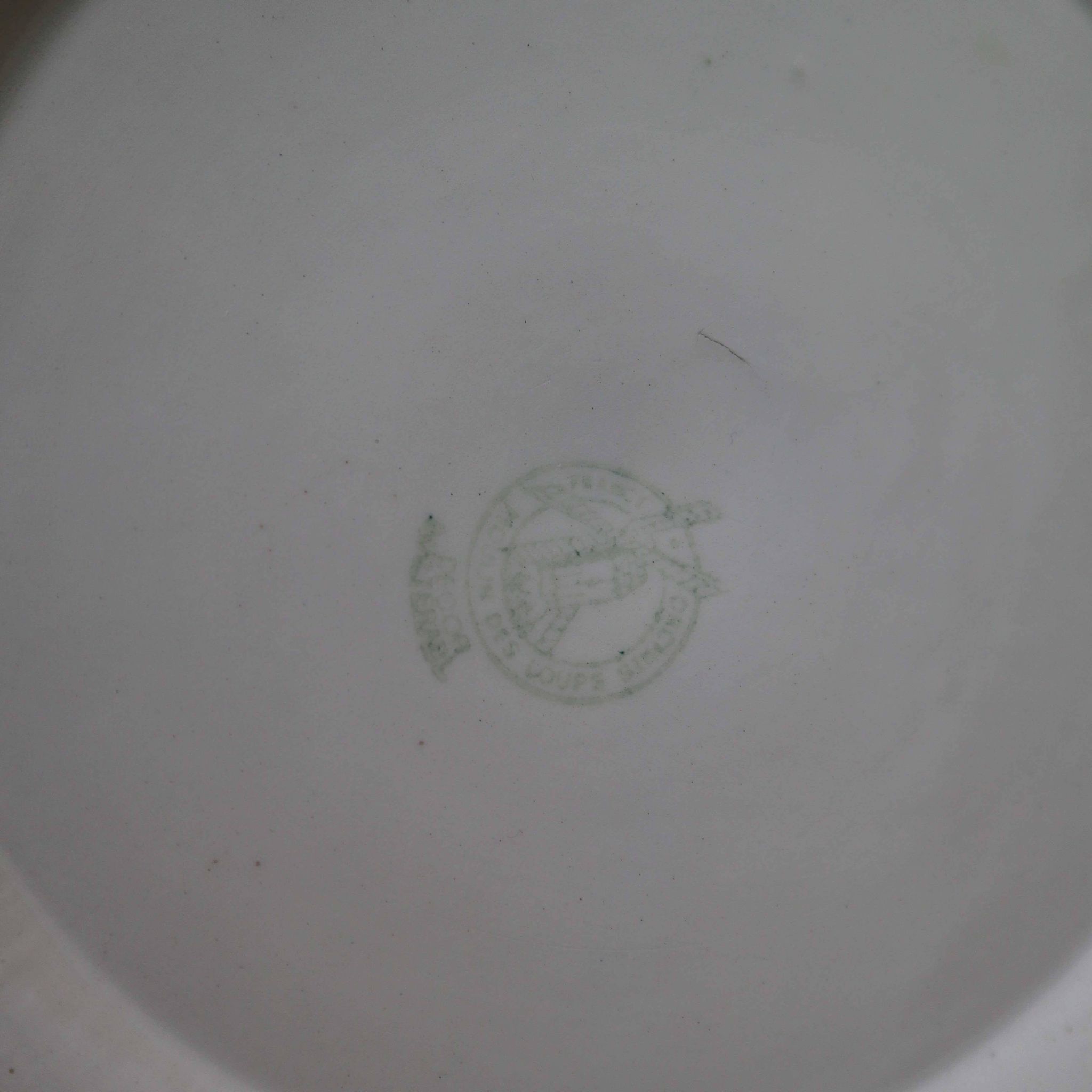 Vintage salad bowl Moulin des Loups 'tablecloth' model