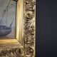 Oil painting on wood with its restored Rocaille frame - Paris