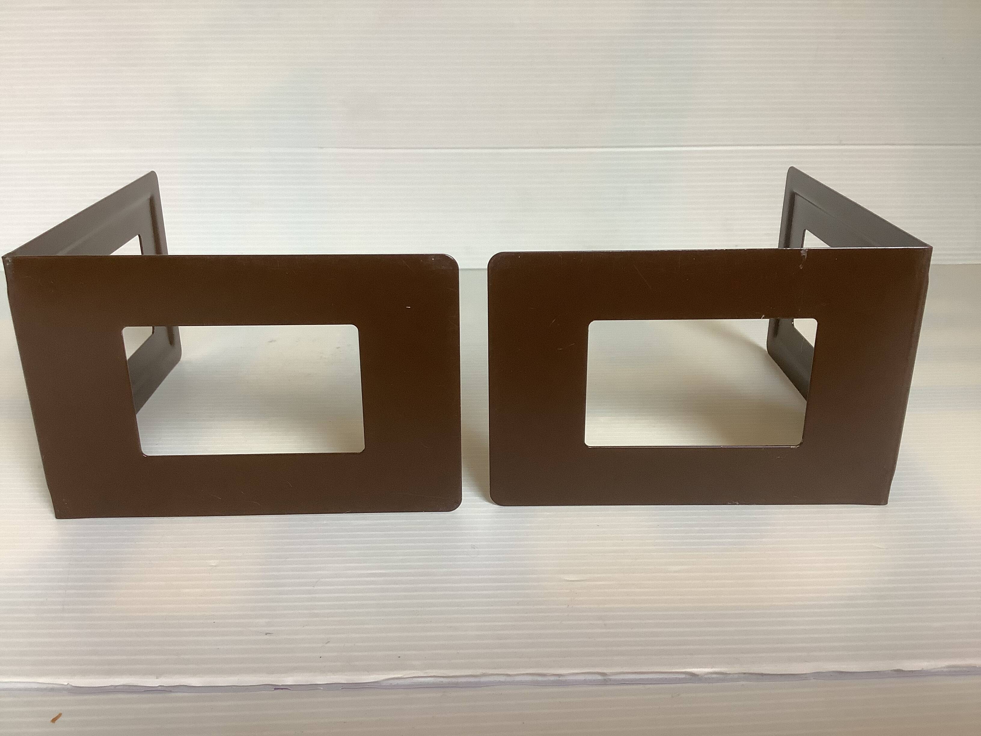 Pair of brown metal bookends Germany