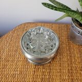 Reims glass flower vase with tin support