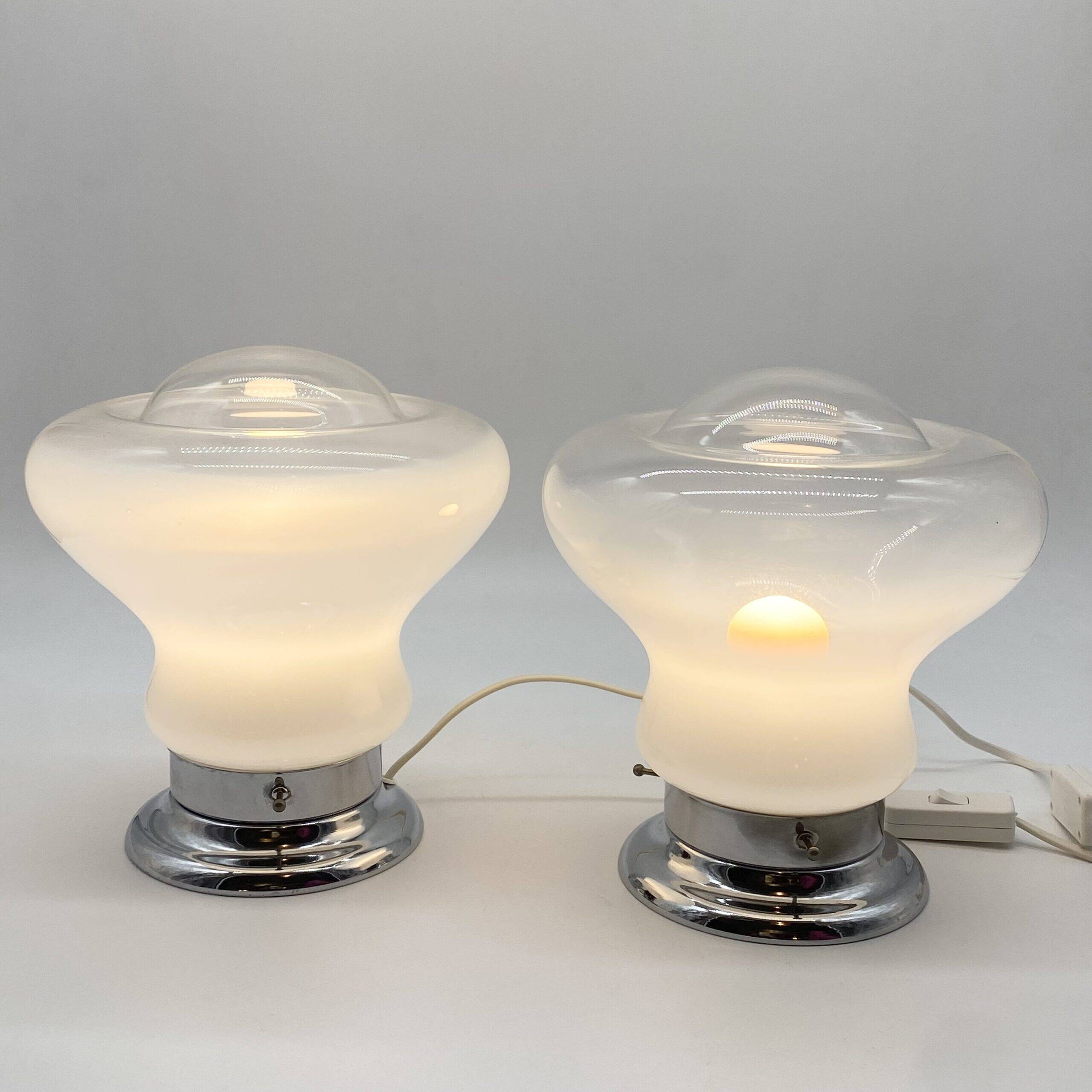 Pair of "Sfumato" Space Age lamps – 1970s