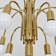 Vintage gold chandelier pendant lamp from the 1970s