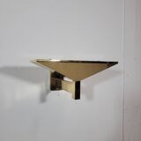 Pair of vintage brass wall lights Verre Lumiere