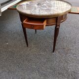 Table bouillotte style Louis XVI marble top