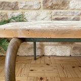 Ancien banc d’école patiné