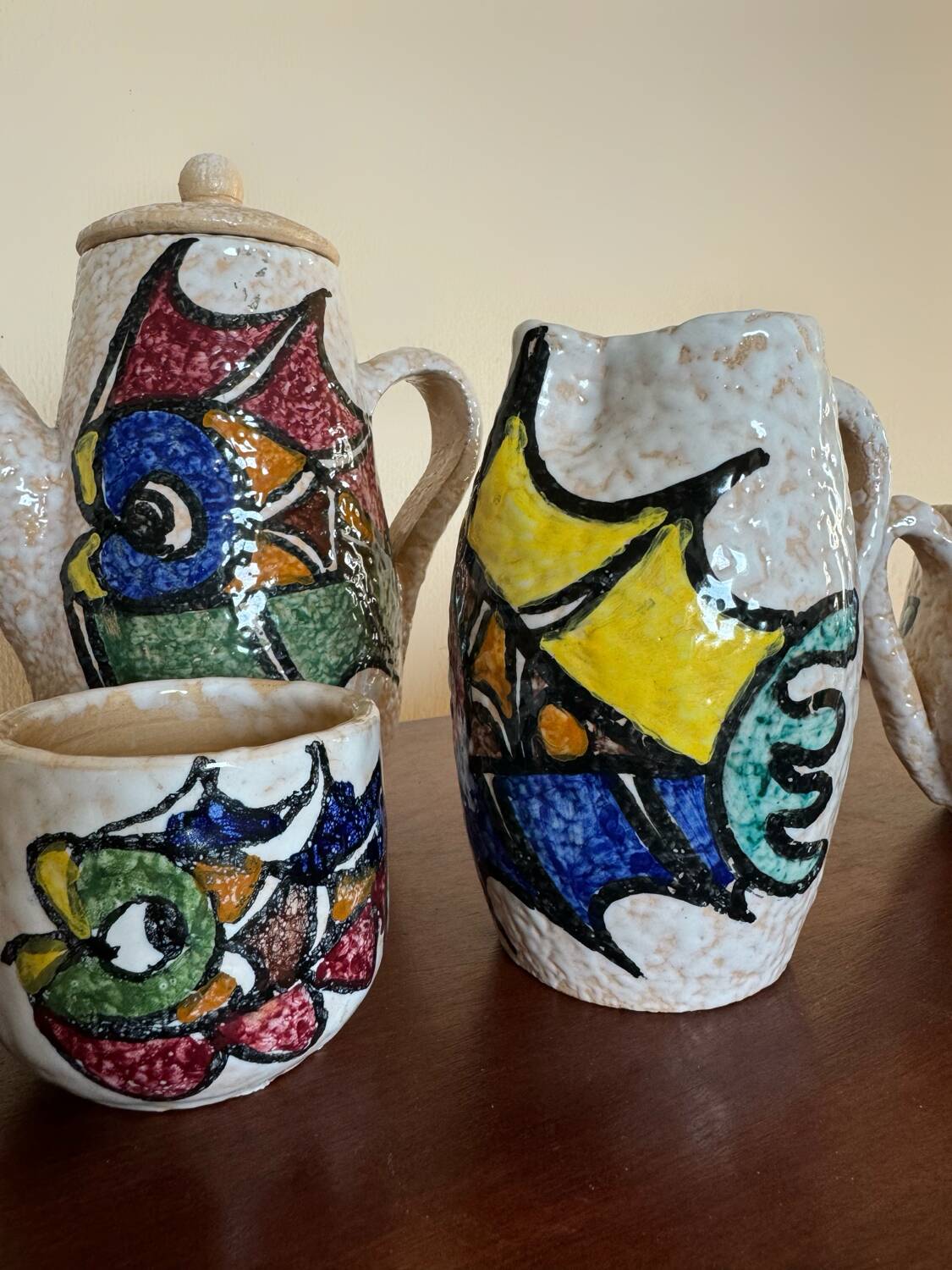 60s ceramic coffee set