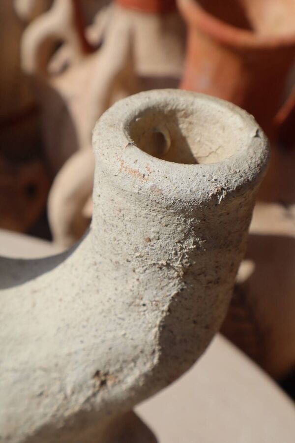 Poterie - Scultpure tamegroute brute abstraite deux branches