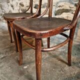 Pair of curved wooden chairs by Jacob & Josef Kohn, Vienna circa 1900