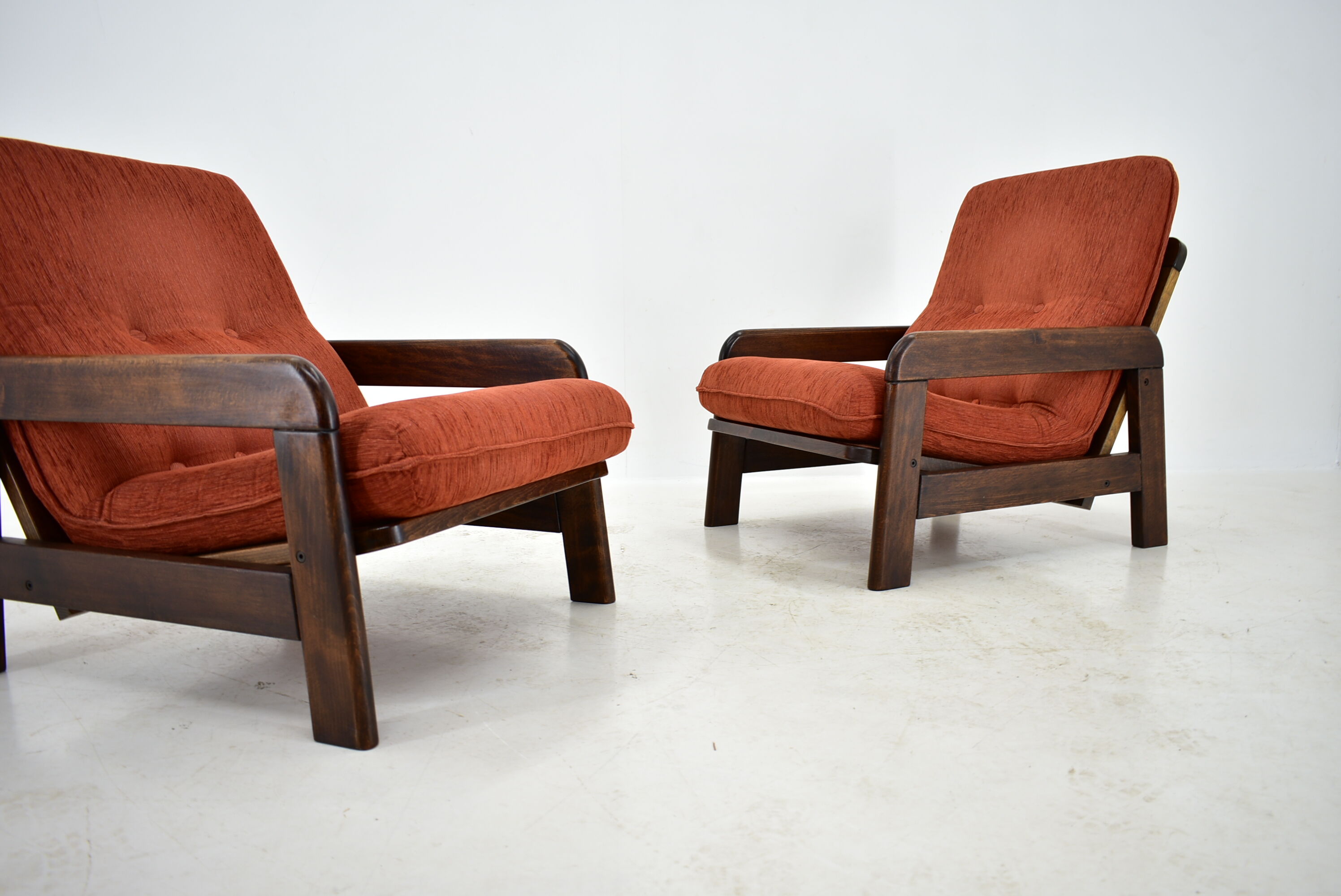 1970s Pair of Armchairs, Czechoslovakia