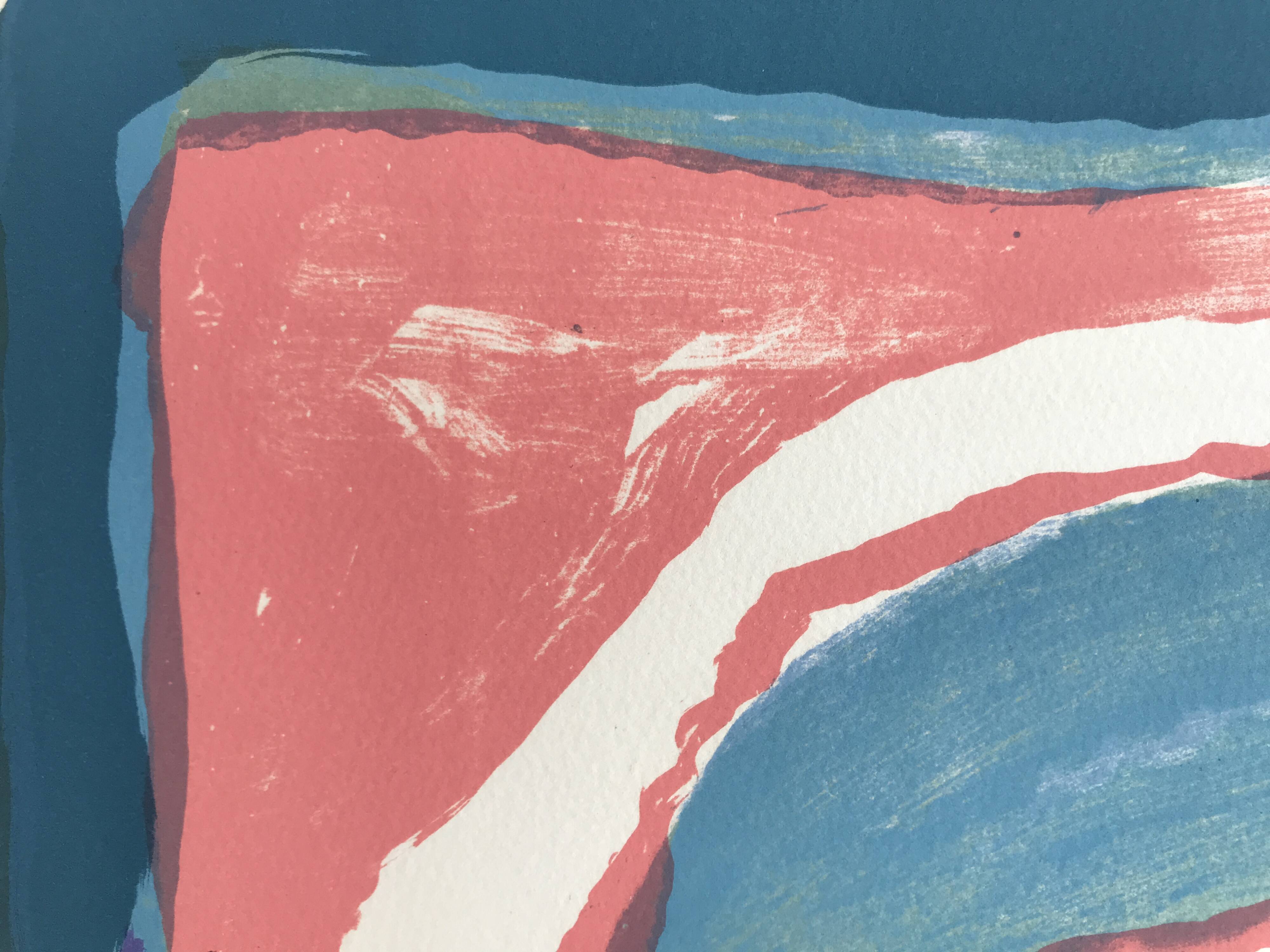 Bram van velde, night, 1968 (mp 43). original lithograph signed in pencil