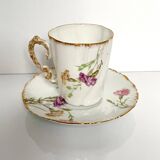Set of 7 Porcelain Cups and Saucers | Elegant Floral Decor