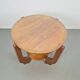 Table d'appoint en chêne rond de style Art Déco, années 1930