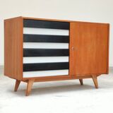 U-458 black and white sideboard by Jiri Jiroutek for Interier Praha
