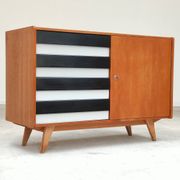 U-458 black and white sideboard by Jiri Jiroutek for Interier Praha