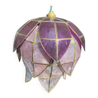 Suspension flower mother-of-pearl and brass
