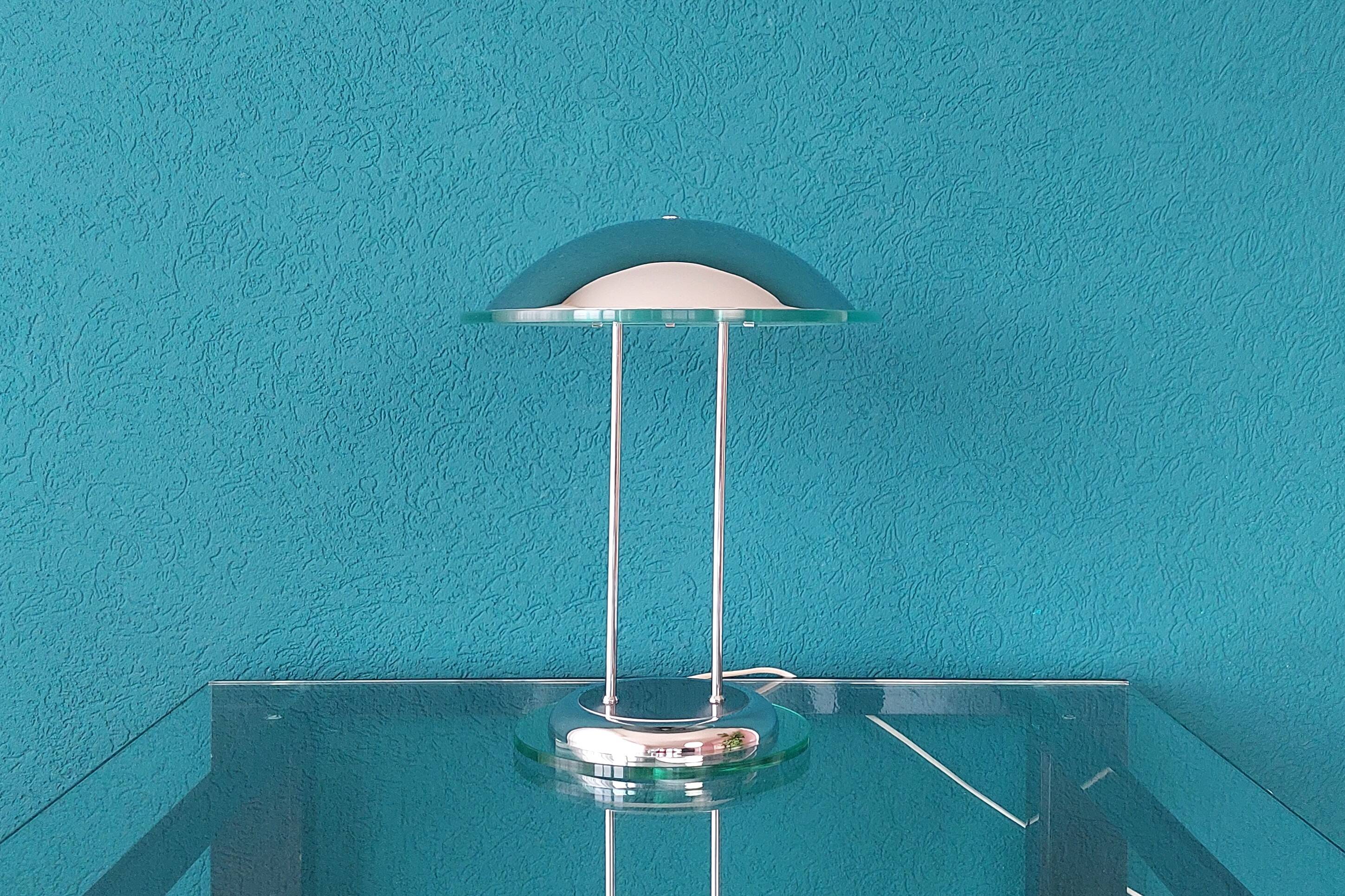 Postmodern Chrome Table Lamp by Herda, 1980´s.
