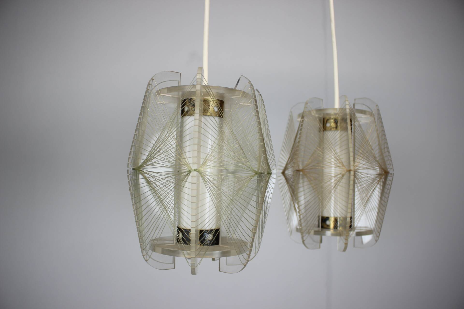 Vintage "spiderweb" chandelier, Czechoslovakia, 1960s